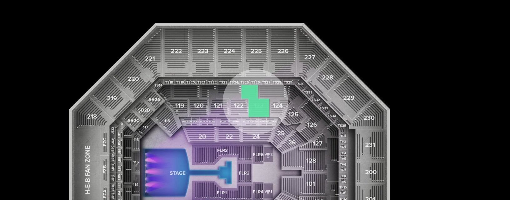 Seat view from Middle