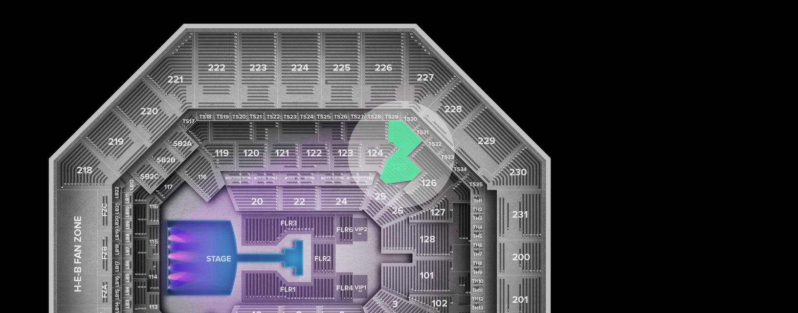 Seat view from Middle
