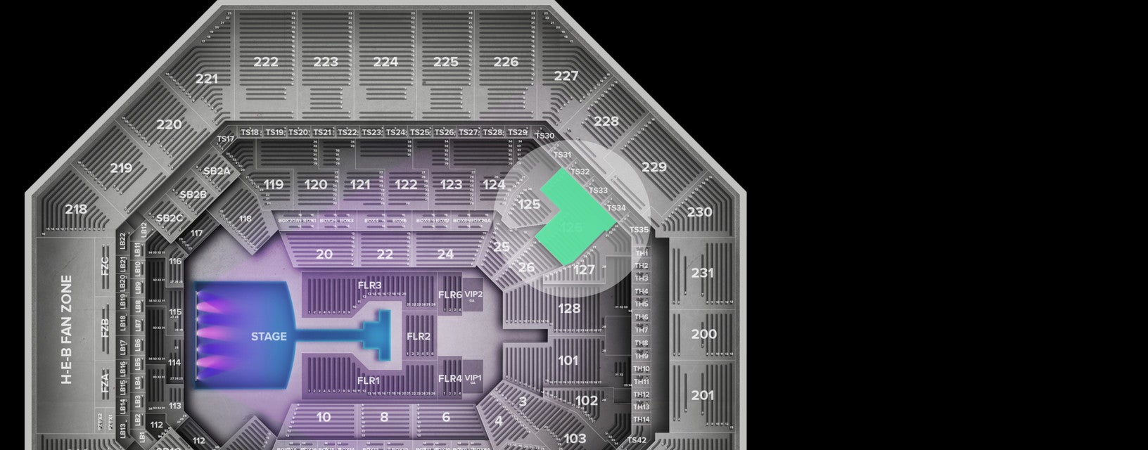 Seat view from Middle