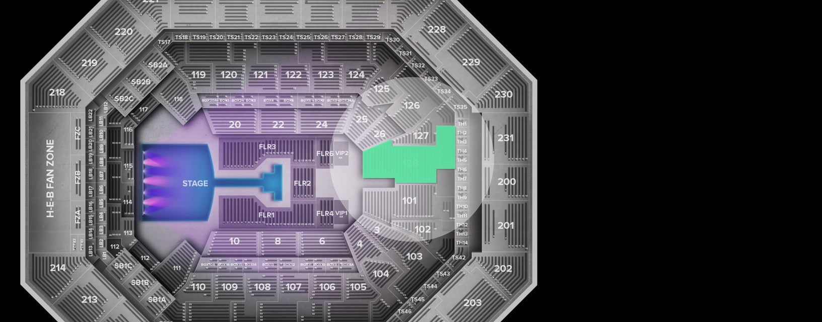 Seat view from Middle