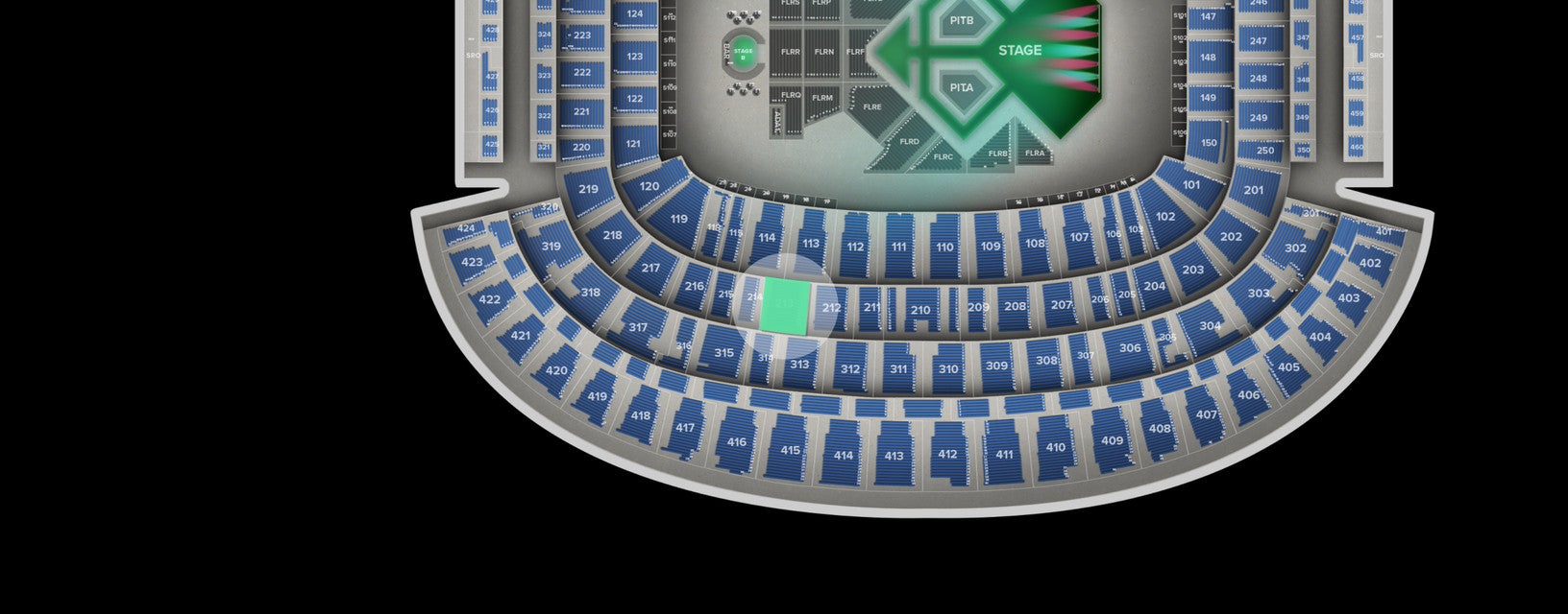 Seat view from Main