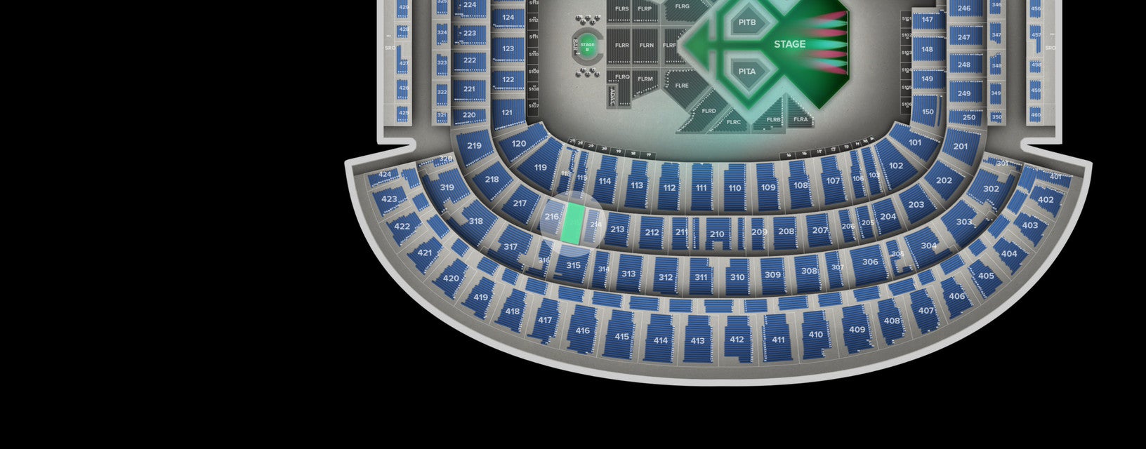Seat view from Main