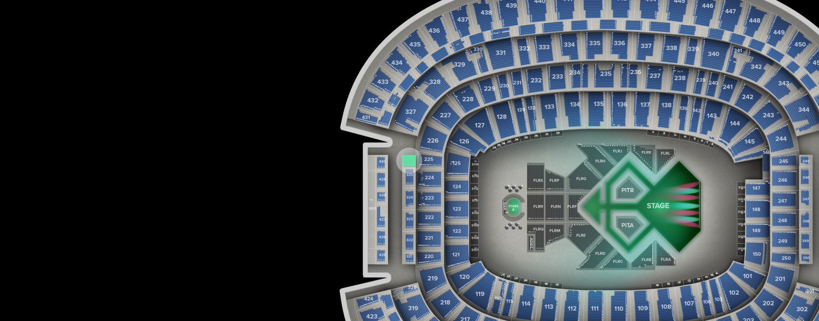 Seat view from Mezzanine