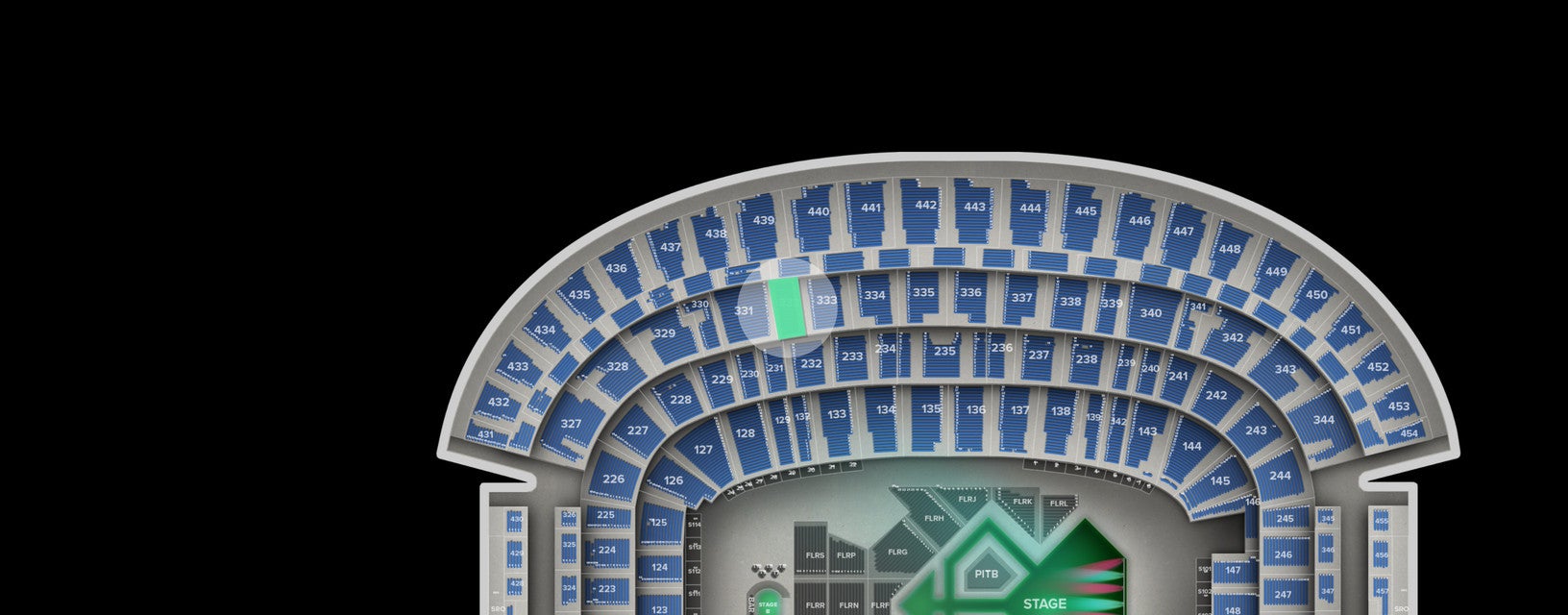 Seat view from Mezzanine
