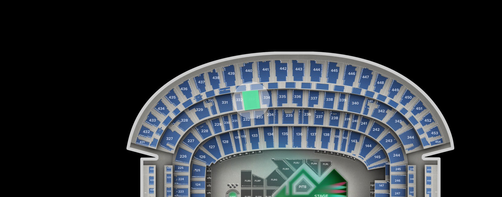 Seat view from Mezzanine