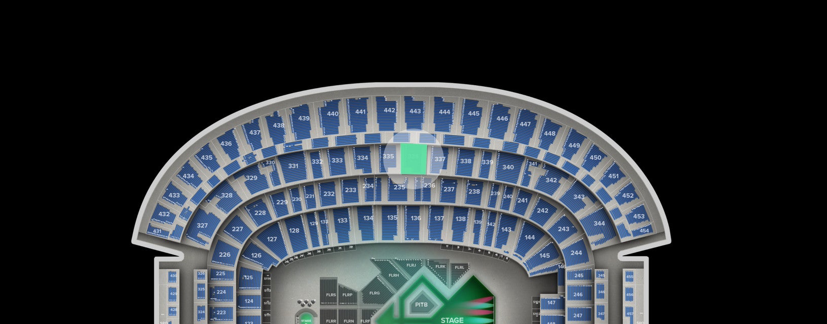 Seat view from Mezzanine