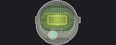 Seat view from Preferred Sideline