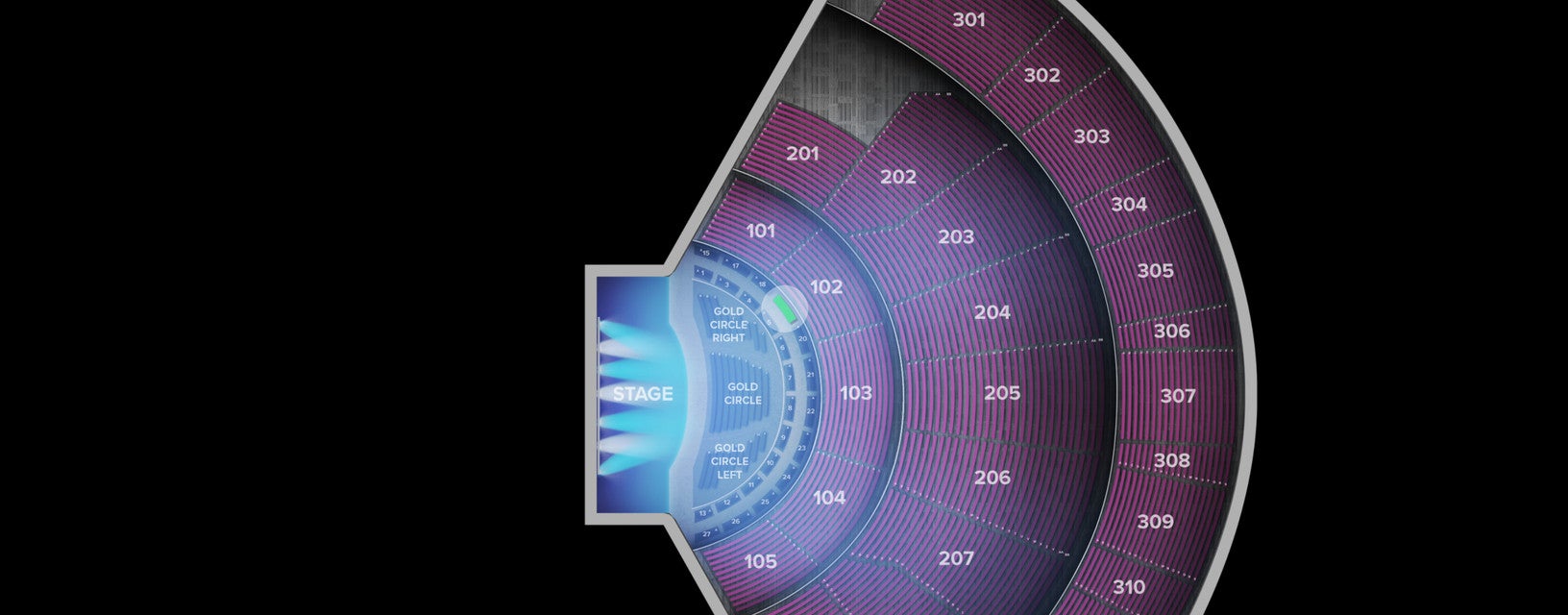 Seat view from VIP Reserved