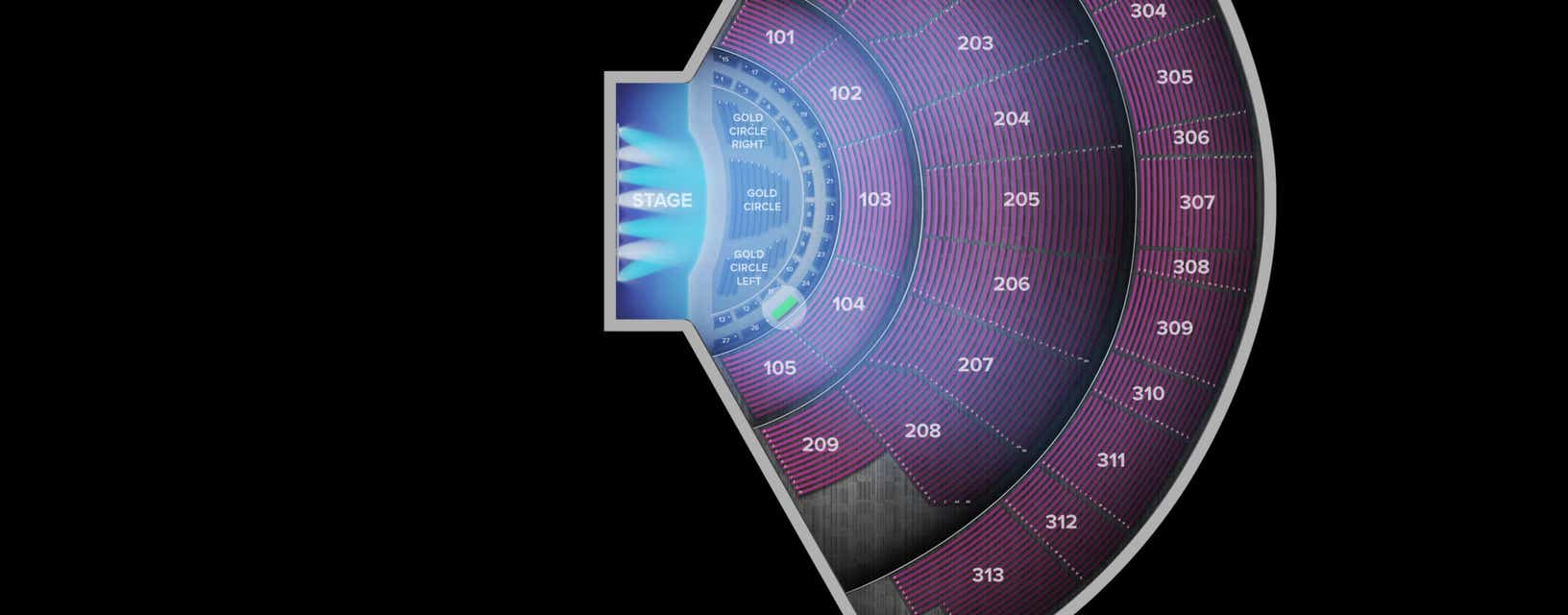 Seat view from VIP Reserved