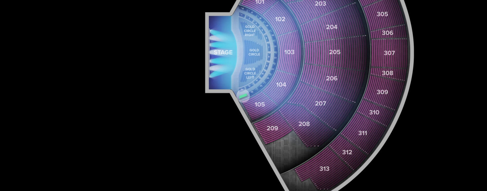 Seat view from VIP Reserved