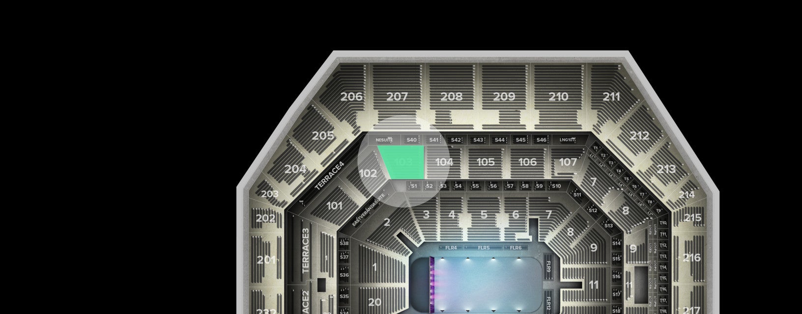 Seat view from Club