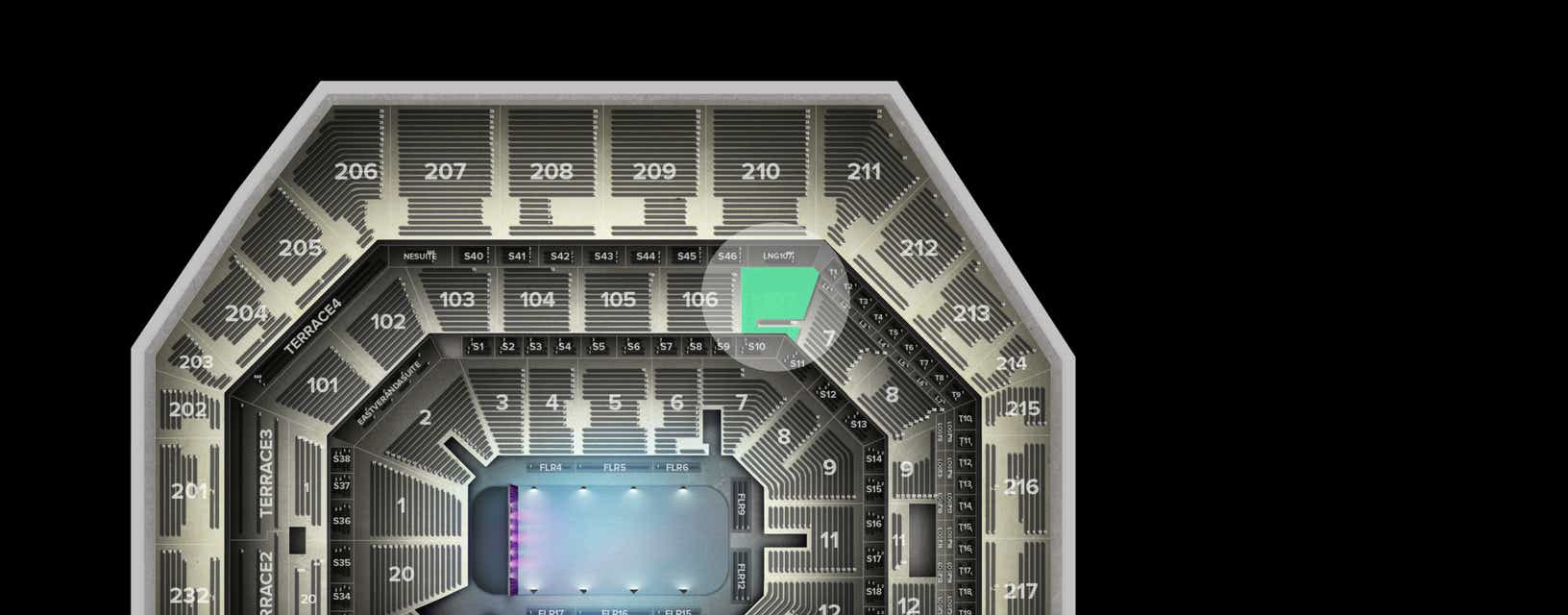 Seat view from Club