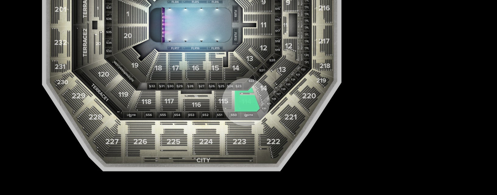 Seat view from Club
