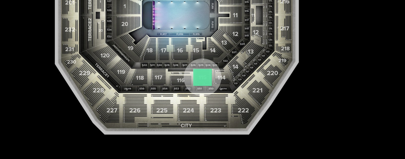 Seat view from Club