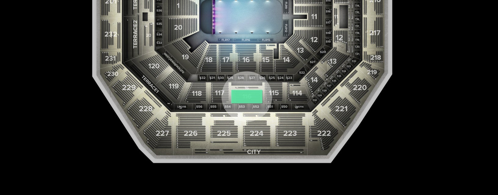 Seat view from Club