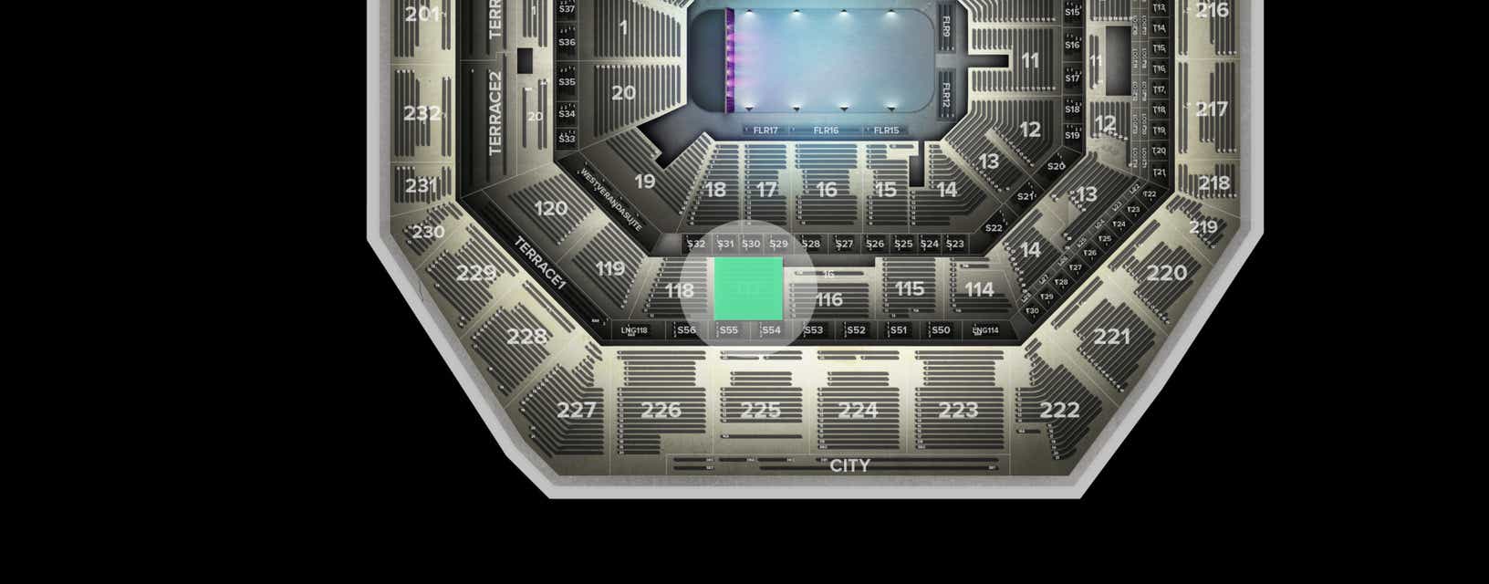 Seat view from Club