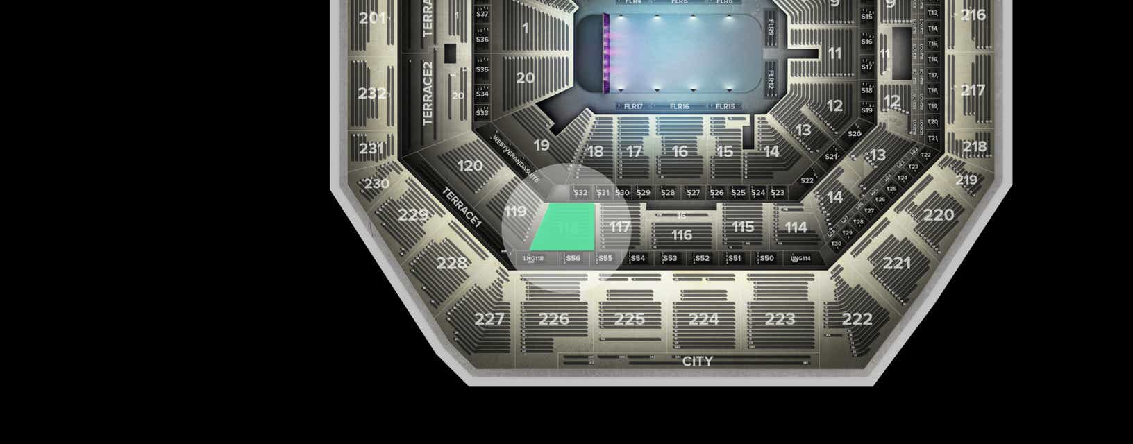Seat view from Club