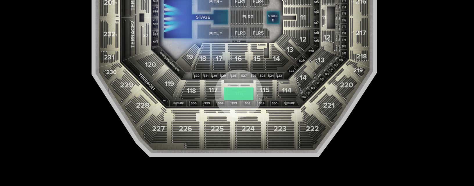 Seat view from Club