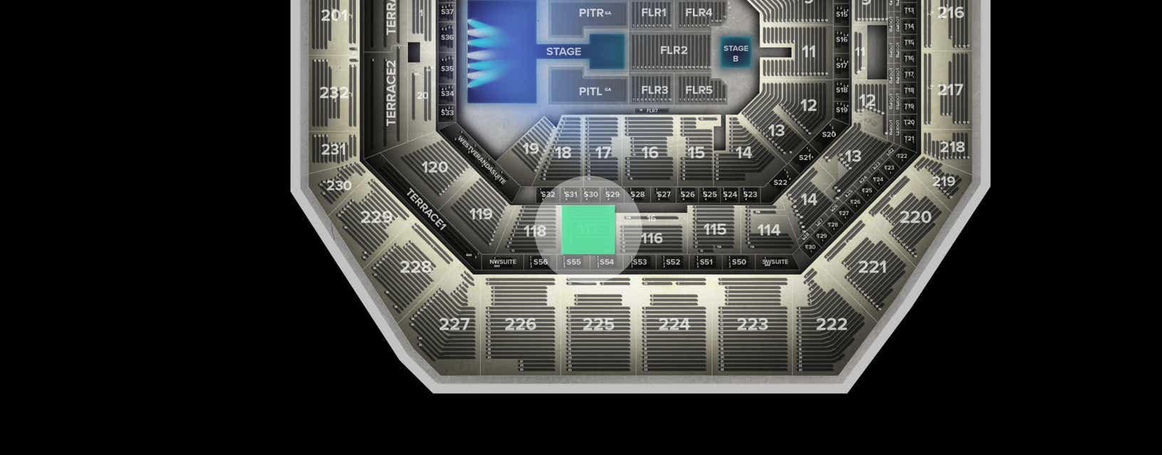 Seat view from Club