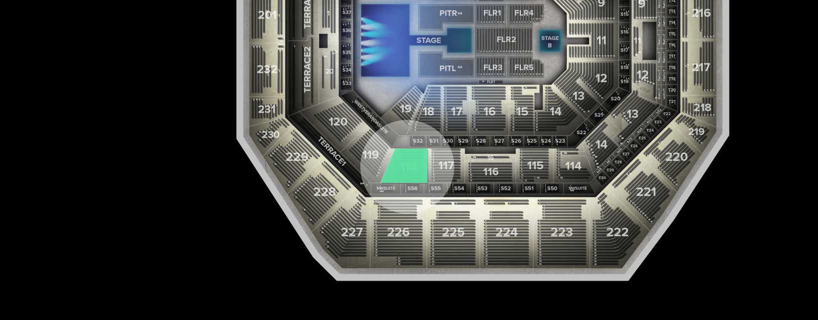 Seat view from Club
