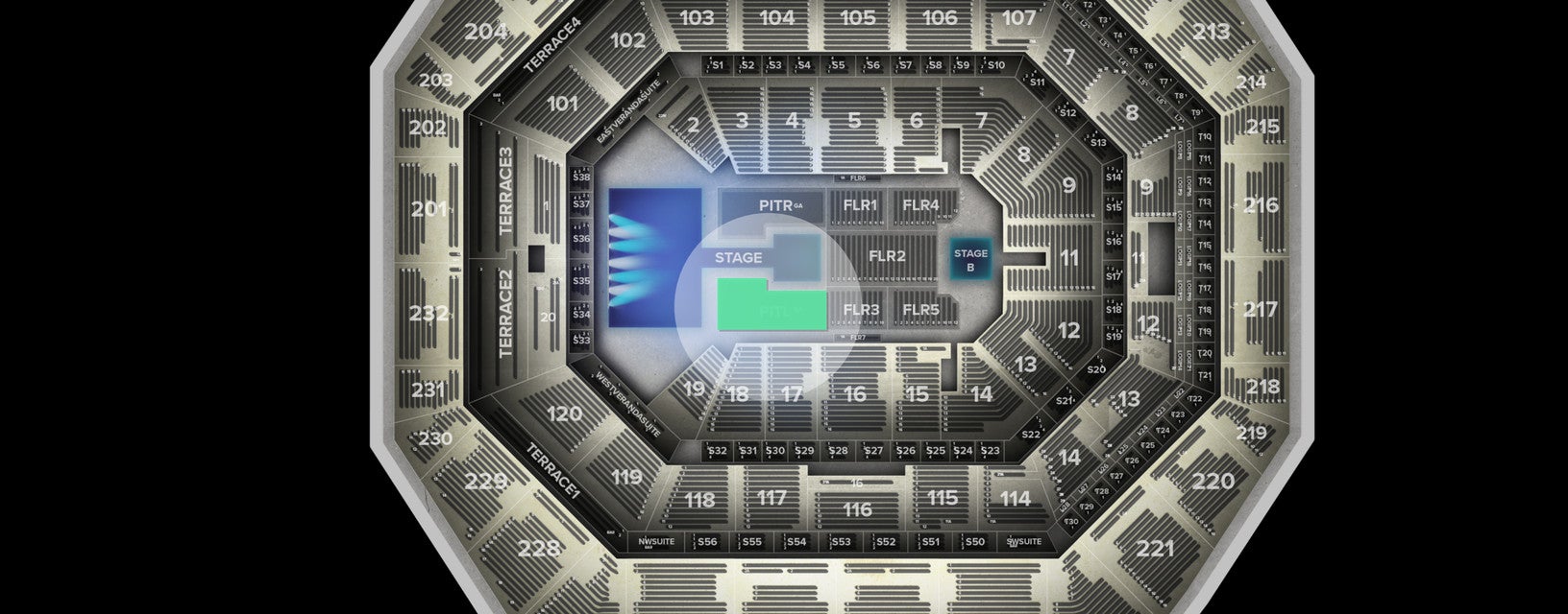 Seat view from Pit Left