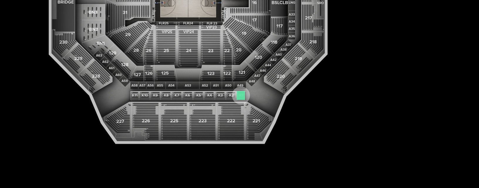 Seat view from Suites