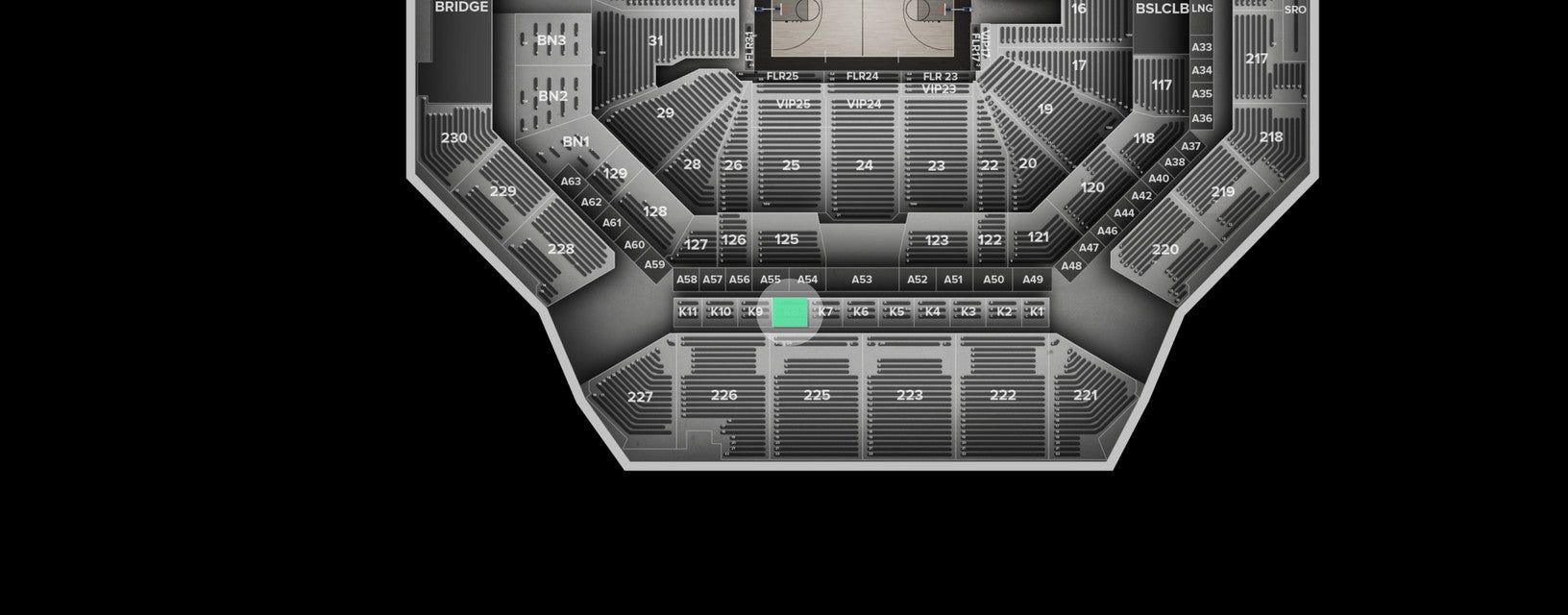 Seat view from Suites