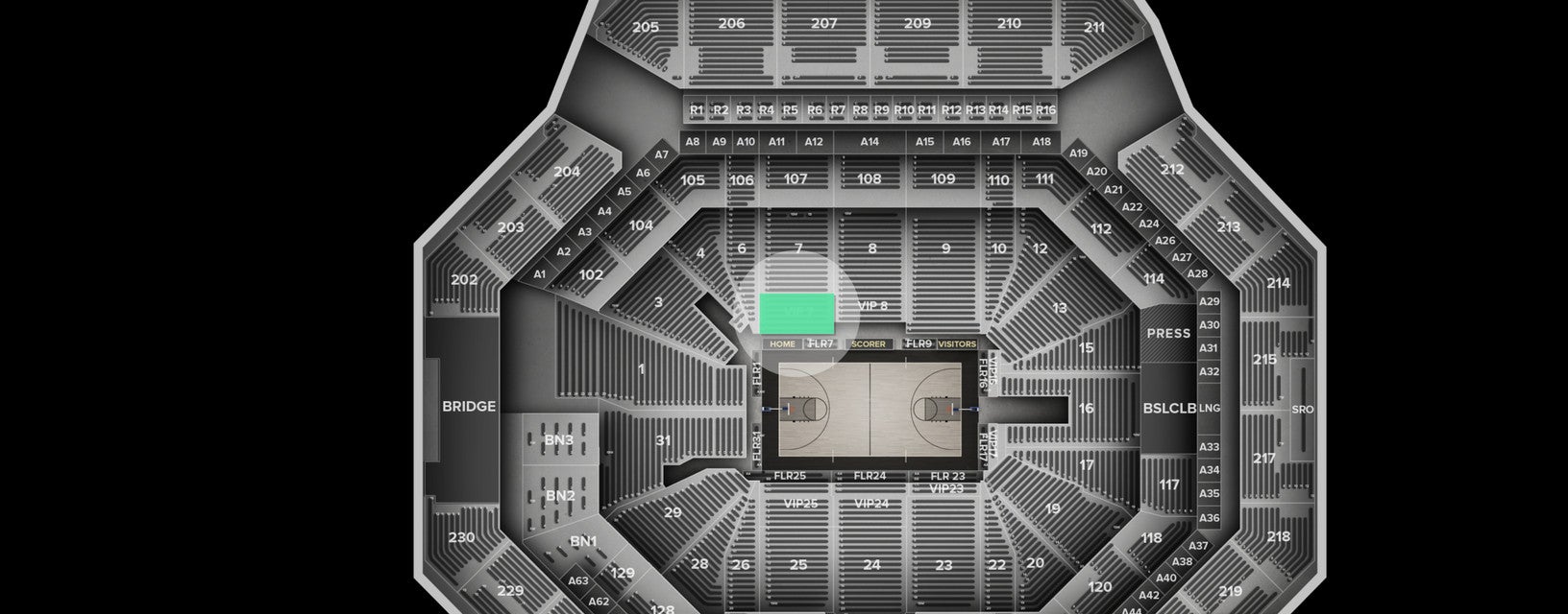 Seat view from 