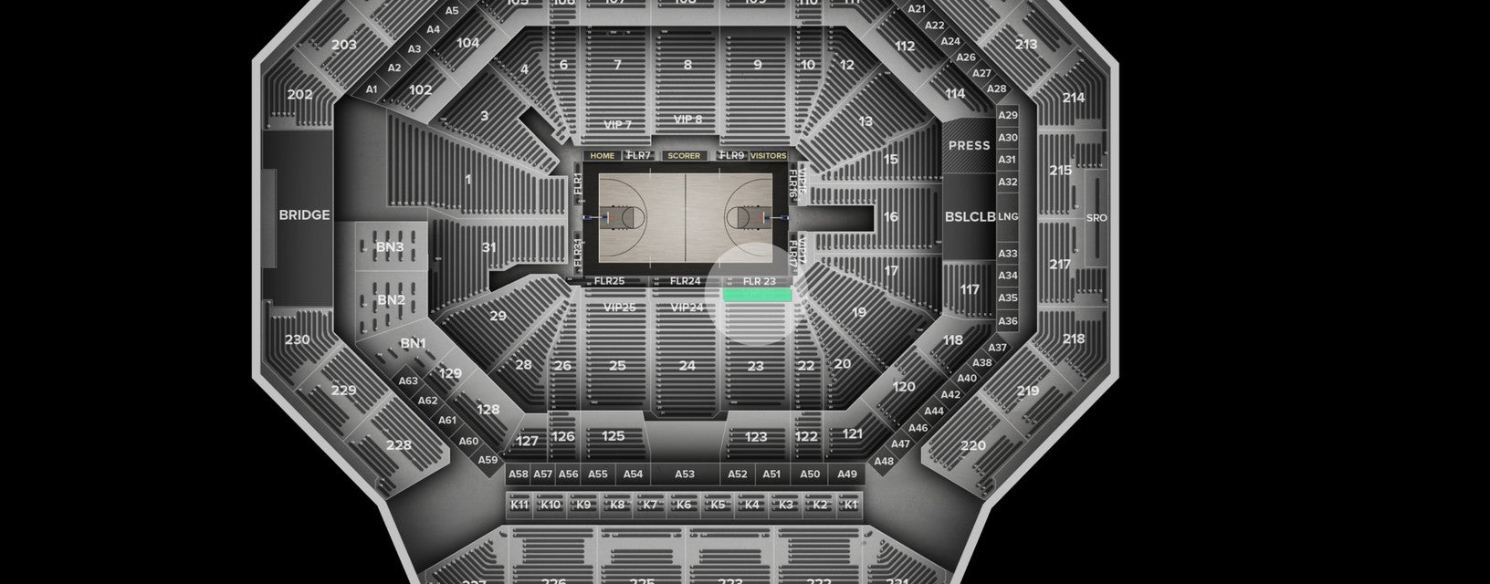 Seat view from VIP