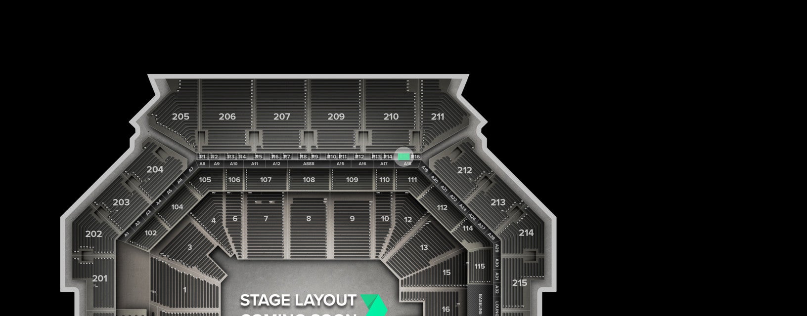 Seat view from The Row