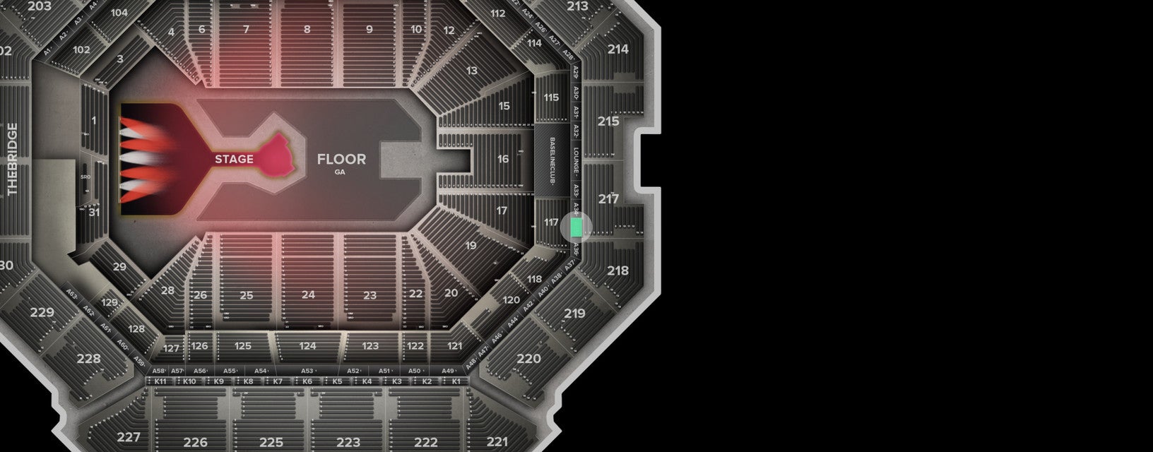 Seat view from Suite