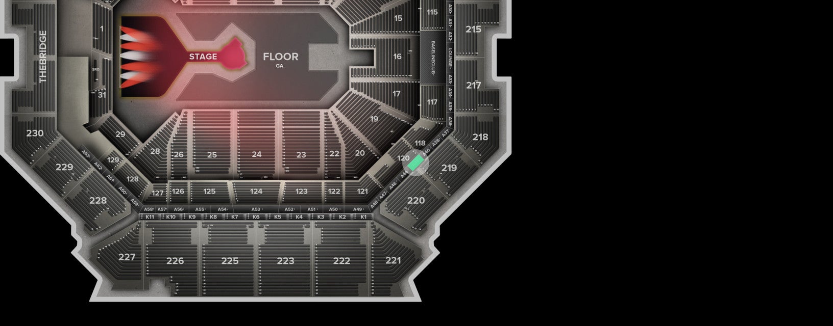 Seat view from Suite