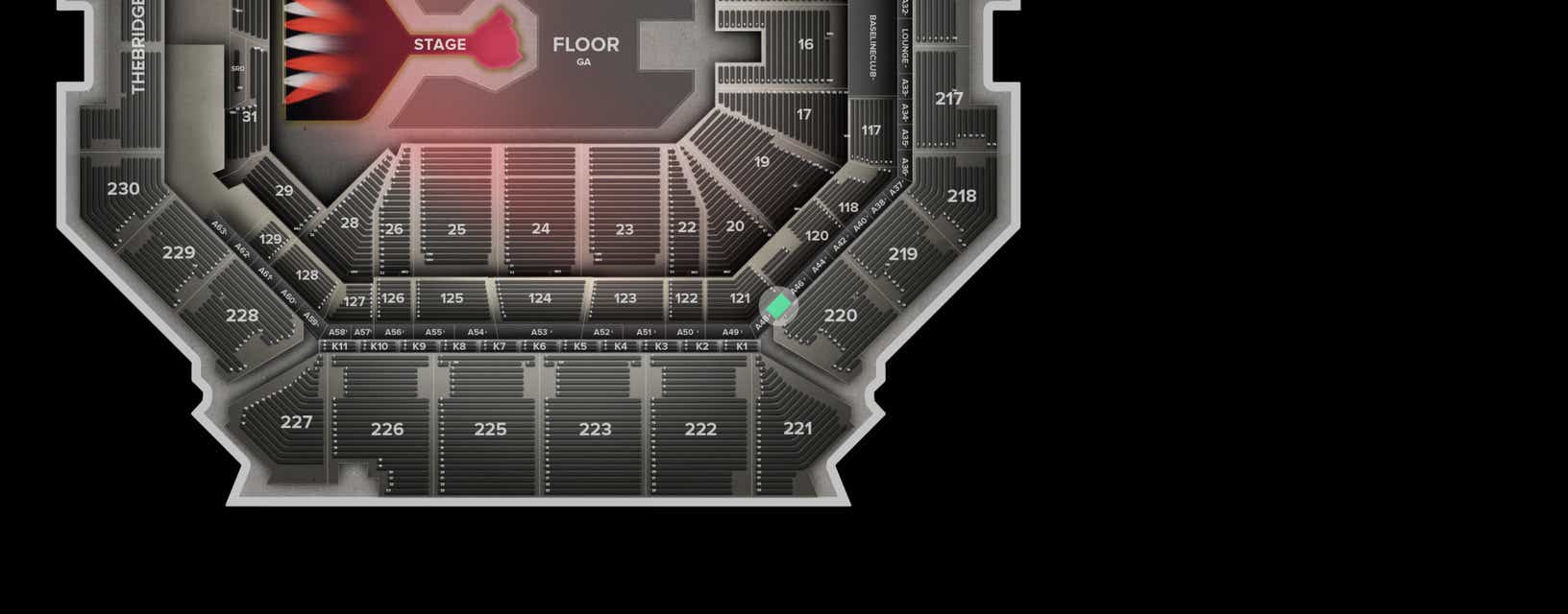 Seat view from Suite