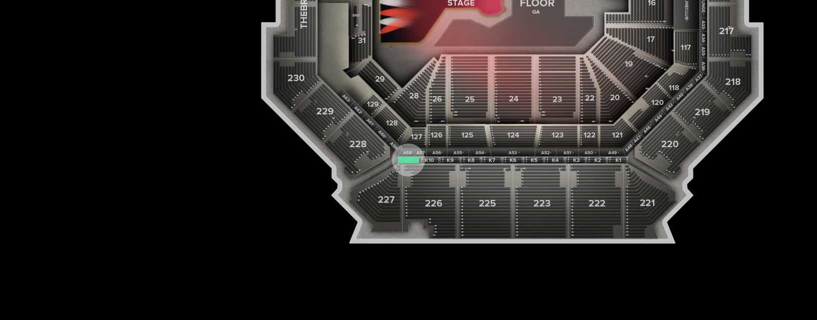 Seat view from Suite