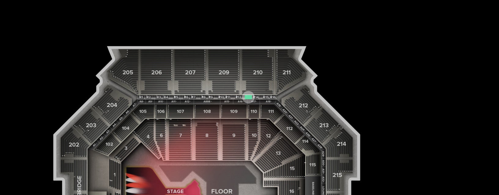 Seat view from Suite