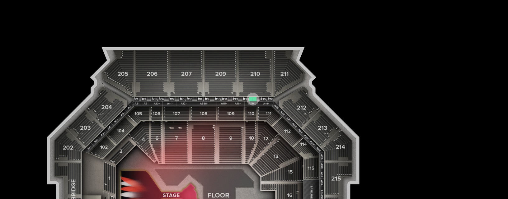 Seat view from Suite