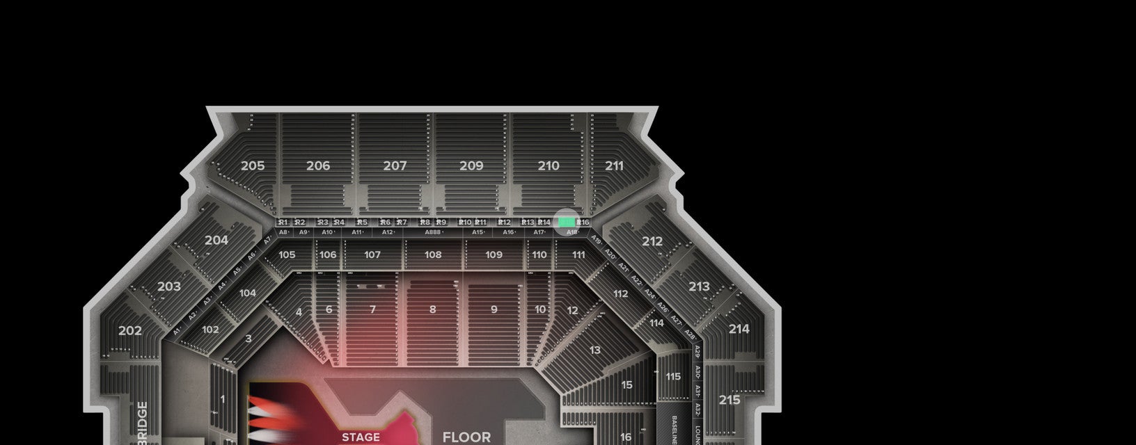 Seat view from Suite