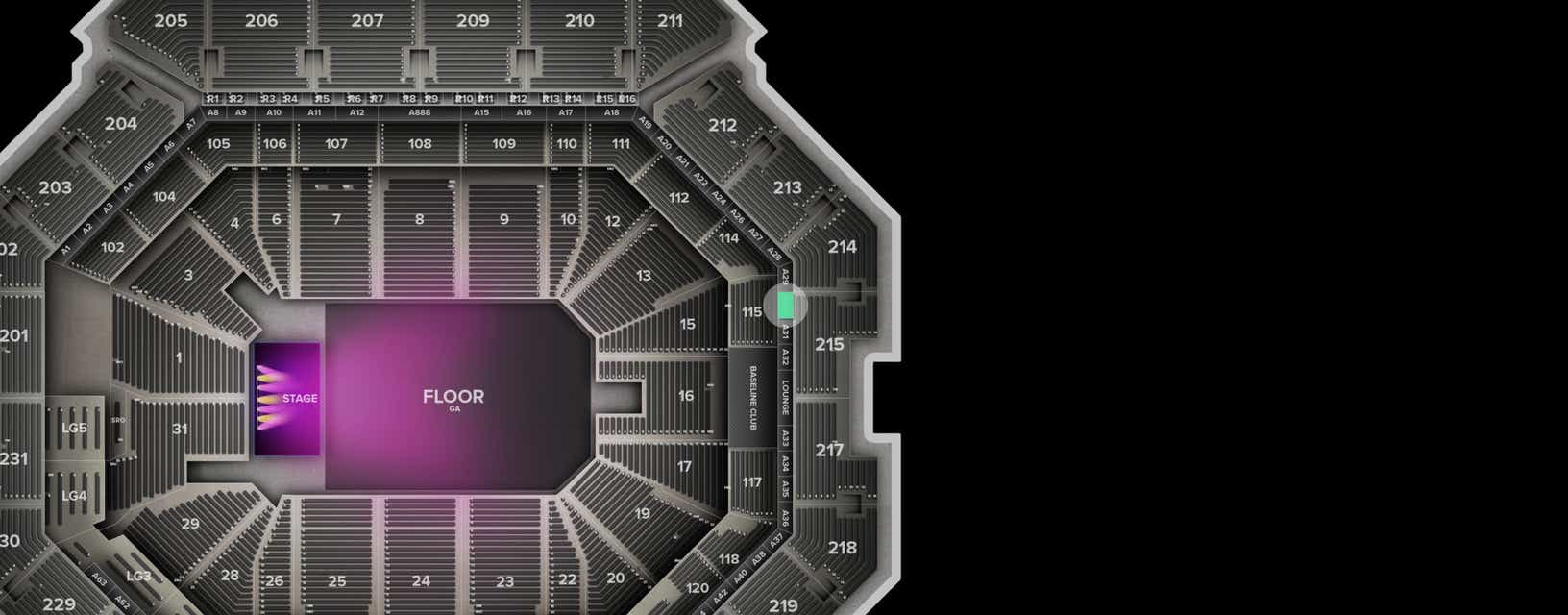 Seat view from Suite