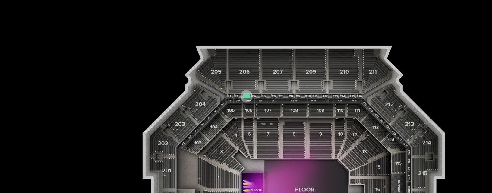 Seat view from The Row