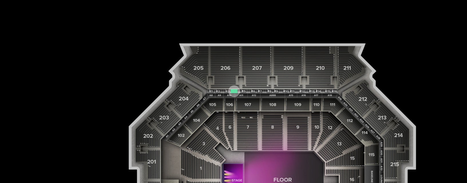 Seat view from The Row