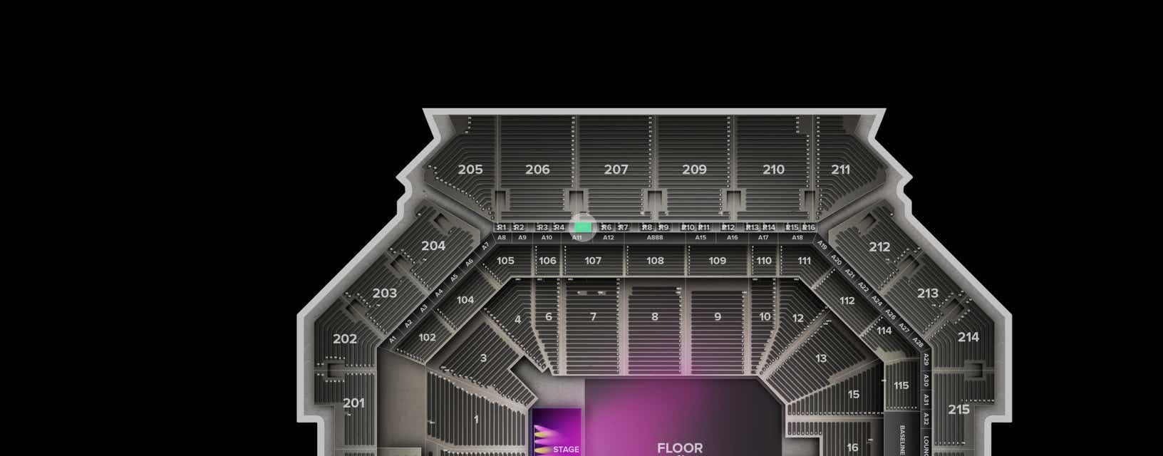 Seat view from The Row