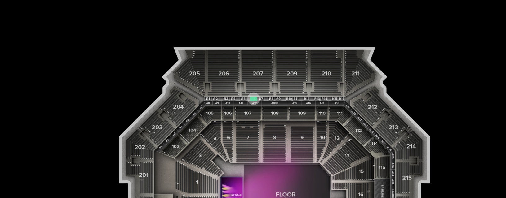 Seat view from The Row