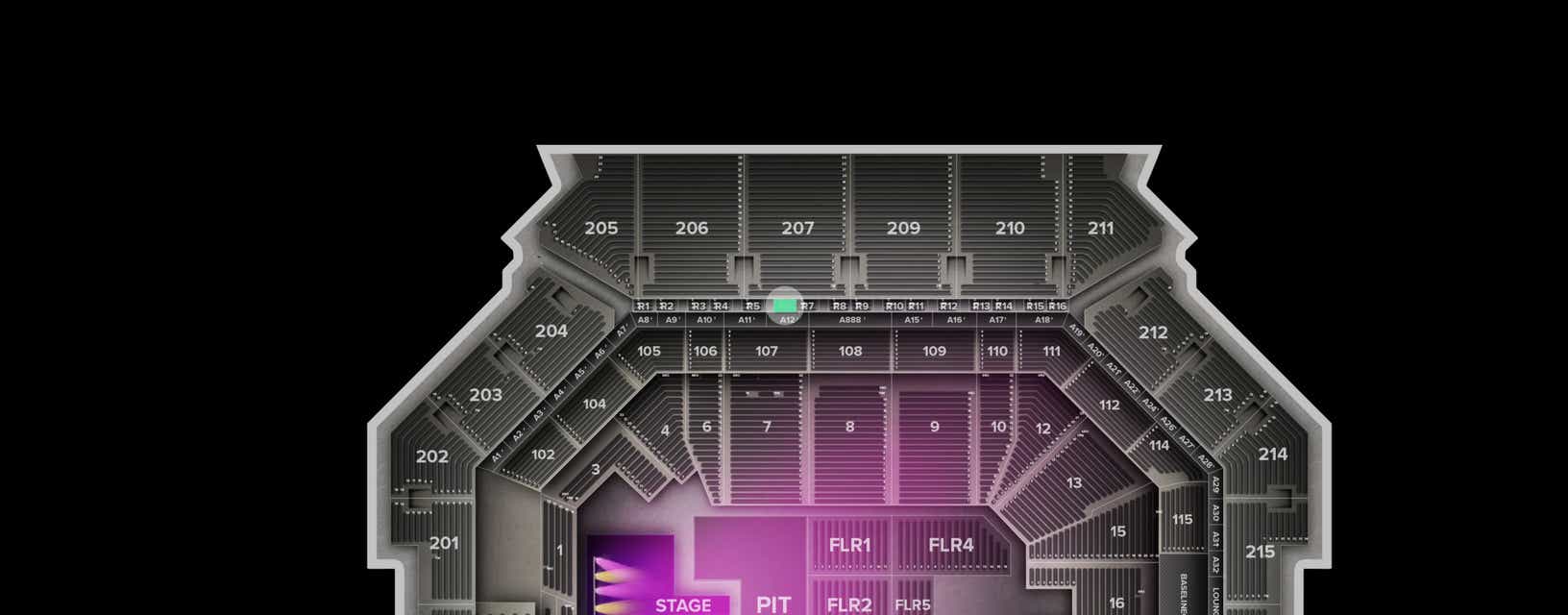 Seat view from The Row
