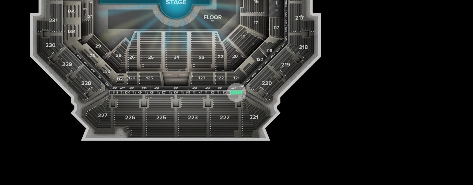 Seat view from Suite