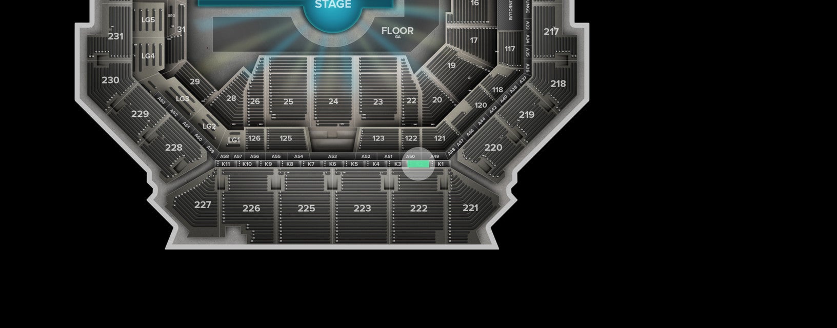 Seat view from Suite