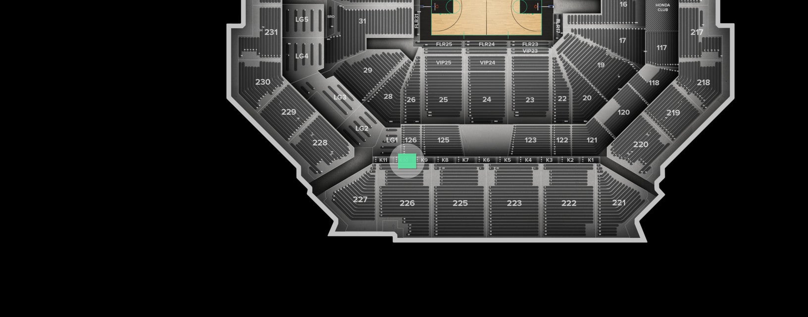 Seat view from The Key