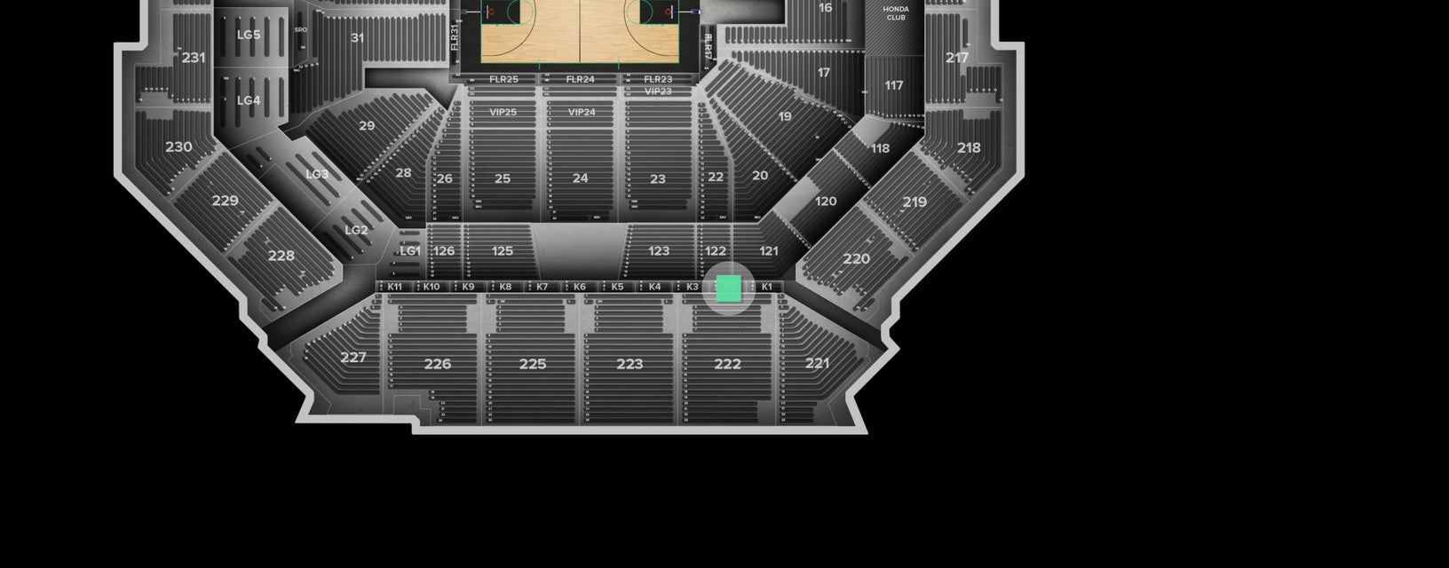 Seat view from The Key