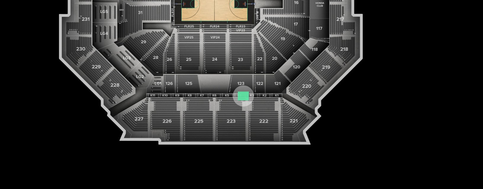 Seat view from The Key