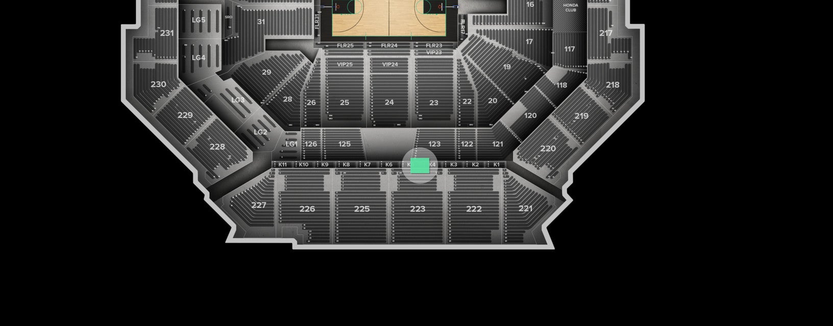Seat view from The Key