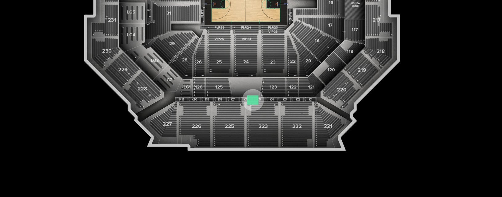Seat view from The Key